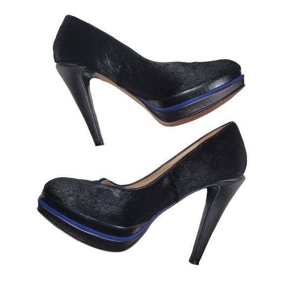 Cole Haan Chelsea Double Platform Calf Hair Pump Size 6.5 - Picture 3 of 7